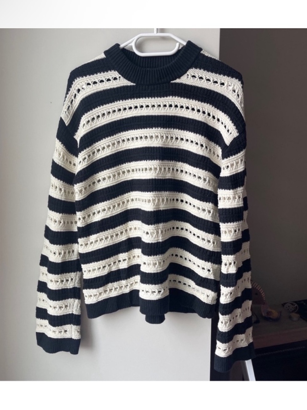H&M Stiped Knit Oversized Sweater XS